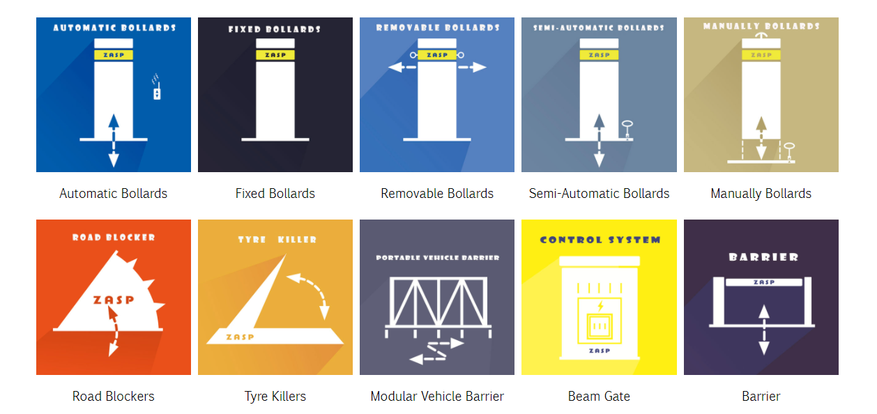 crash rated vehicle barriers in a highway by ZASP